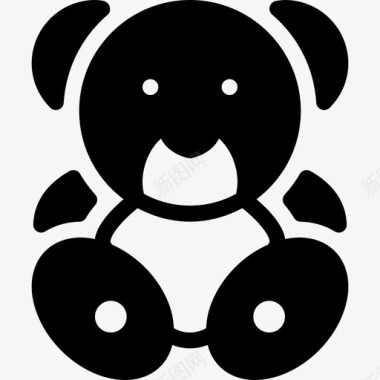 泰迪熊婴儿4填充物图标图标