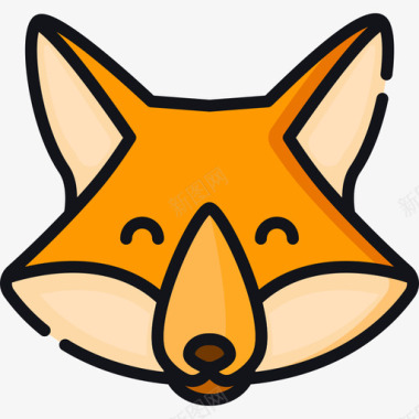 狐狸狩猎6线颜色图标图标