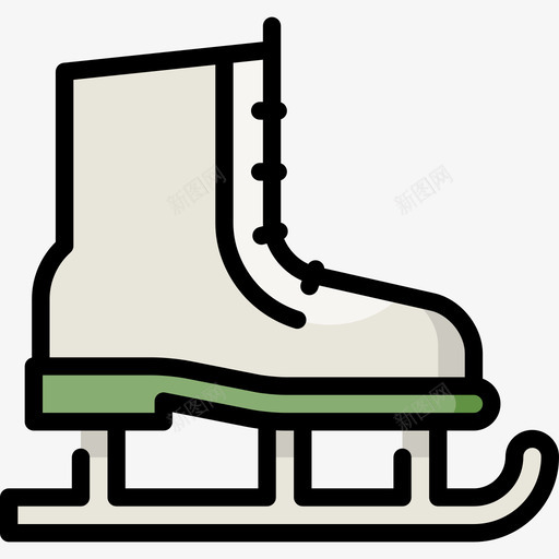 溜冰鞋圣诞78线性颜色图标svg_新图网 https://ixintu.com 圣诞78 溜冰鞋 线性颜色