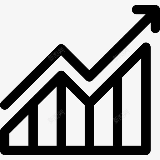 利润成功4直线图标svg_新图网 https://ixintu.com 利润 成功4 直线