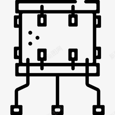 鼓音乐21线性图标图标