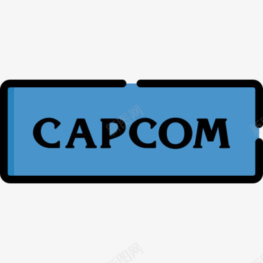 Capcom视频游戏徽标2线性颜色图标图标