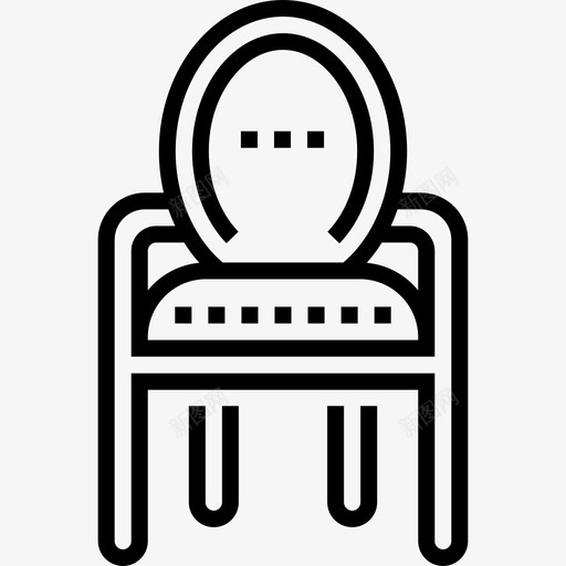 椅子复古装饰7线性图标svg_新图网 https://ixintu.com 复古装饰7 椅子 线性