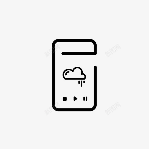 移动云设备图标svg_新图网 https://ixintu.com 云 商务和营销集2 声音 多媒体 移动 设备 音乐