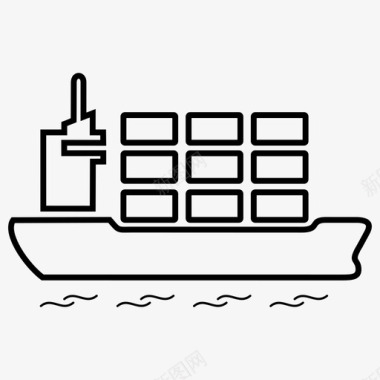 随货装船集装箱运费图标图标