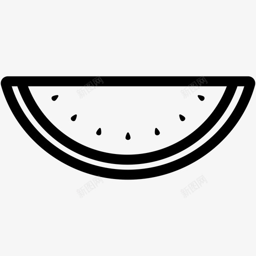 西瓜食物水果图标svg_新图网 https://ixintu.com 假日 假期 暑假 水果 西瓜 食物