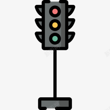红绿灯城市8线颜色图标图标