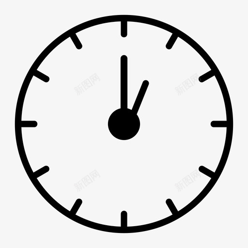时钟闹钟一点钟图标svg_新图网 https://ixintu.com 一点钟 手表 挂钟 时钟 时间 闹钟