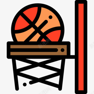 篮球篮篮球队线颜色图标图标