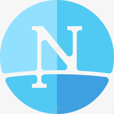 Netscape浏览器4平面图标图标