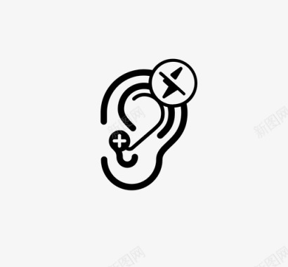 助听器问题助听器听力受损图标图标