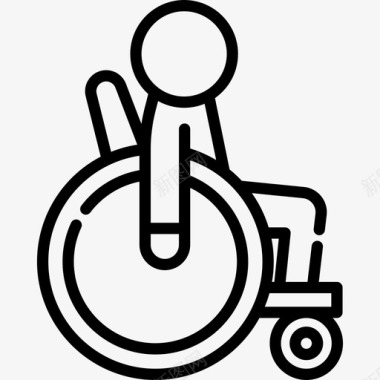 残疾人购物中心2直线型图标图标