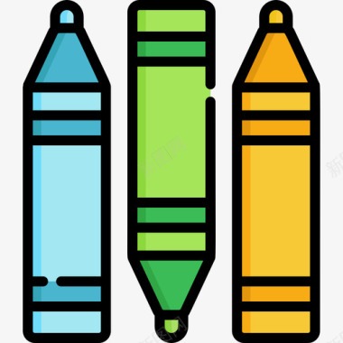 蜡笔玩具17线颜色图标图标