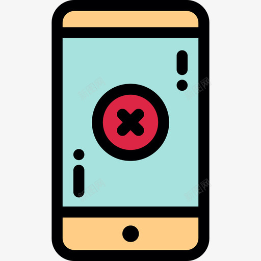 智能手机网络安全2线性颜色图标svg_新图网 https://ixintu.com 智能手机 线性颜色 网络安全2