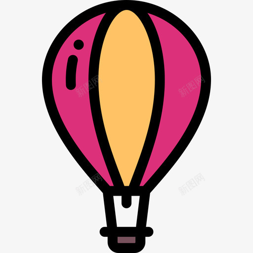 热气球假日旅行7线性颜色图标svg_新图网 https://ixintu.com 假日旅行7 热气球 线性颜色