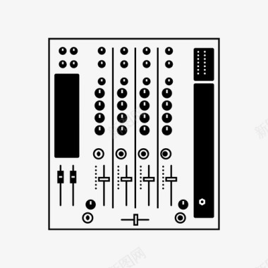 混音器俱乐部舞蹈图标图标