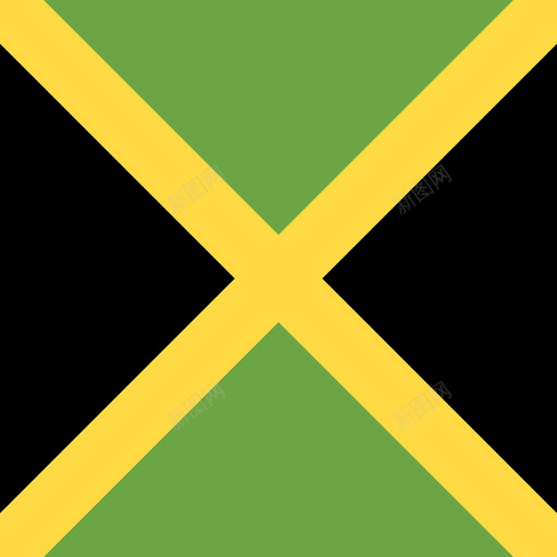牙买加方形国家简单旗帜图标svg_新图网 https://ixintu.com 方形国家简单旗帜 牙买加