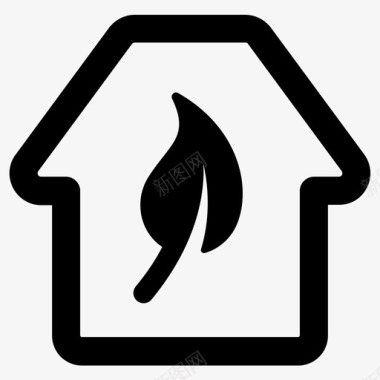 生态住宅生态温室图标图标
