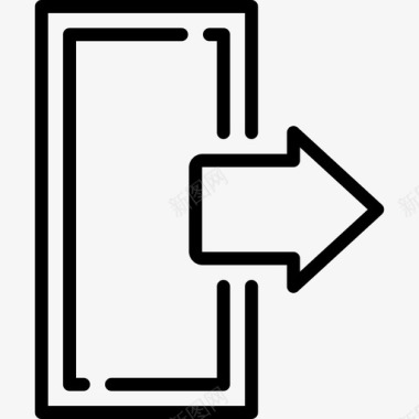 出口安全线性图标图标