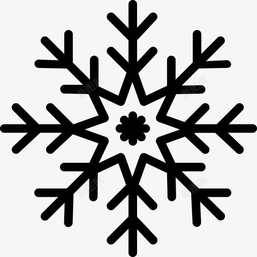雪花天气预报2线性图标svg_新图网 https://ixintu.com 天气预报2 线性 雪花