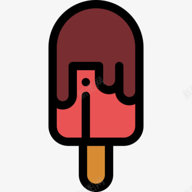 冰淇淋烧烤派对4原色图标图标