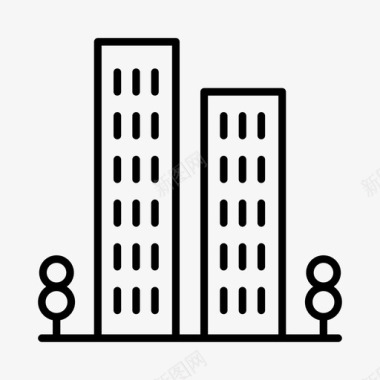 建筑物城市住宅图标图标