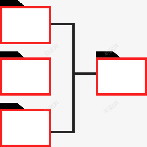 文件夹数据组织平面图标svg_新图网 https://ixintu.com 平面 数据组织 文件夹