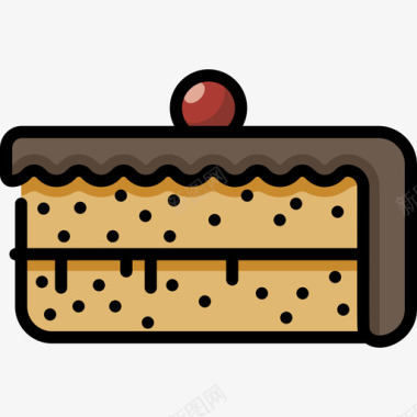 蛋糕食品甜点2线性颜色图标图标