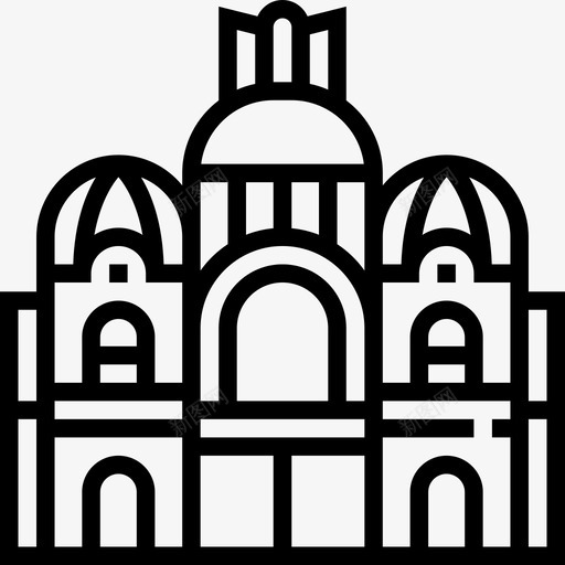 墨西哥大教堂5直线图标svg_新图网 https://ixintu.com 墨西哥大教堂5 直线