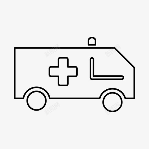救护车汽车急救车图标svg_新图网 https://ixintu.com 医院 急救车 救护车 汽车 用户界面 网页设计 营销 面包车