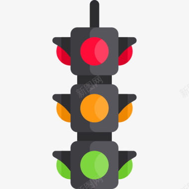 红绿灯5号赛车平坦图标图标