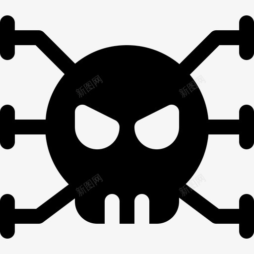病毒网络15已填充图标svg_新图网 https://ixintu.com 已填充 病毒 网络15