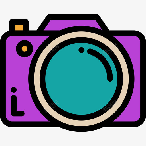 相机创意工具13线性颜色图标svg_新图网 https://ixintu.com 创意工具13 相机 线性颜色