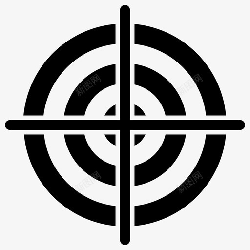 射击十字线狙击手目标图标svg_新图网 https://ixintu.com 十字线 射击 狙击手目标 狩猎和运动员字形图标 目标点