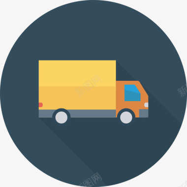 卡车运输30圆形图标图标