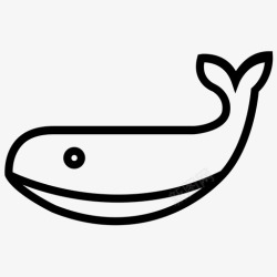 鲸鲨鲸鱼须鲸鲸目动物图标高清图片