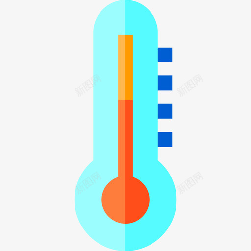 温度计家用自动化12扁平图标svg_新图网 https://ixintu.com 家用自动化12 扁平 温度计