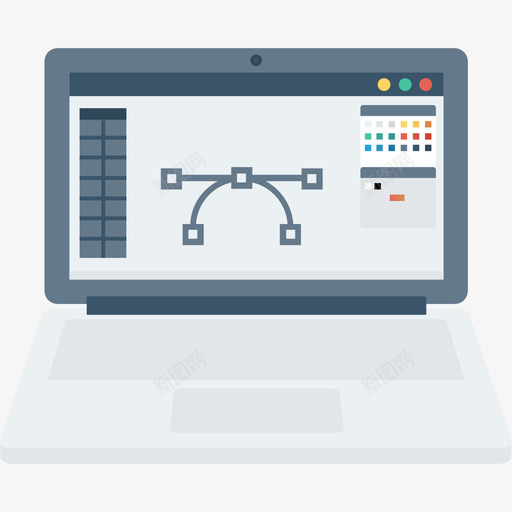 笔记本电脑网页开发界面平板电脑图标svg_新图网 https://ixintu.com 平板电脑 笔记本电脑 网页设计开发界面