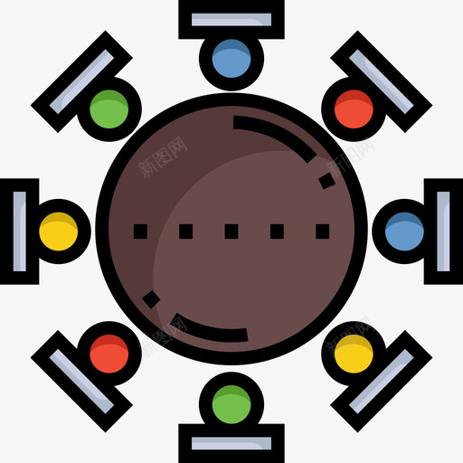 会议人力资源10线性颜色图标svg_新图网 https://ixintu.com 人力资源10 会议 线性颜色