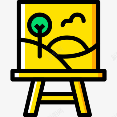油漆艺术5黄色图标图标