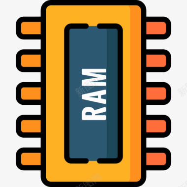 Ram技术15线性颜色图标图标