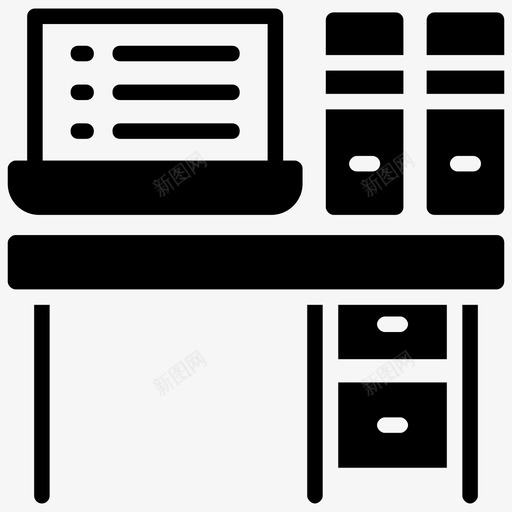 办公桌家具工作区图标svg_新图网 https://ixintu.com it工作区字形图标 办公桌 家具 工作区 工作站