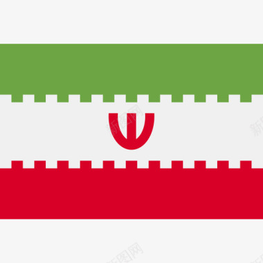 伊朗长方形国家的简单旗帜图标图标