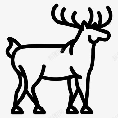 驼鹿动物鹿图标图标