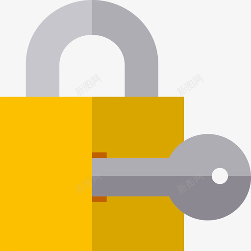 挂锁钥匙锁平的图标svg_新图网 https://ixintu.com 平的 挂锁 钥匙锁