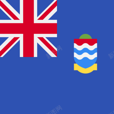 开曼群岛方形国家简单旗帜图标图标