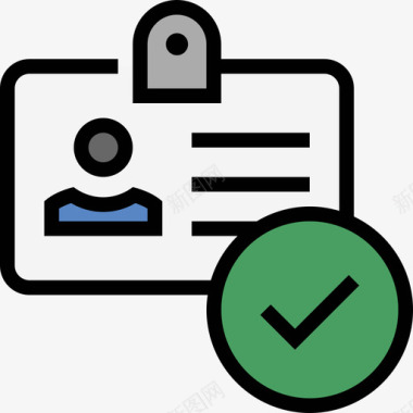 身份证搜索引擎优化营销业务财务线性颜色图标图标