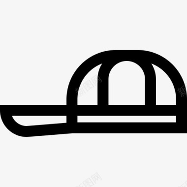 棒球帽7号直线型图标图标