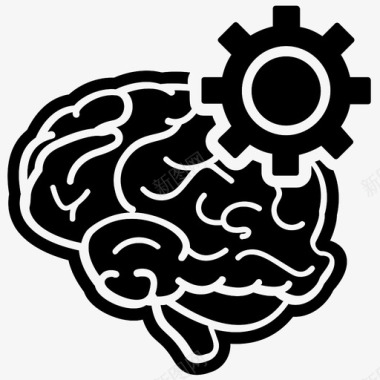 技术思维创造性思维人脑图标图标