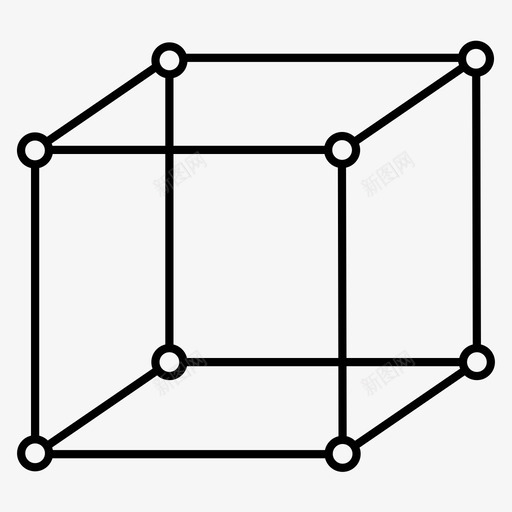 三维立方体三维建模图标svg_新图网 https://ixintu.com 三维建模 三维立方体 形状 设计